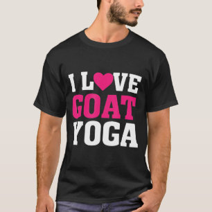 I Liebe Herz Ziege Yoga Meditation Sport Herz T-Shirt