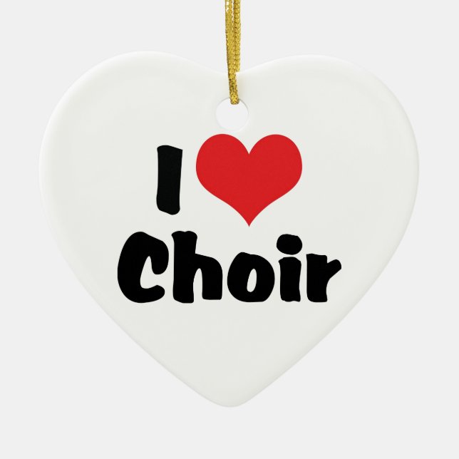 I Liebe Herzchor Keramik Ornament (Vorne)