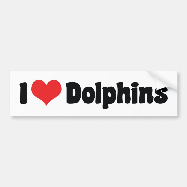 I Liebe Herzdelfine - Dolphin Lover Autoaufkleber (Vorne)