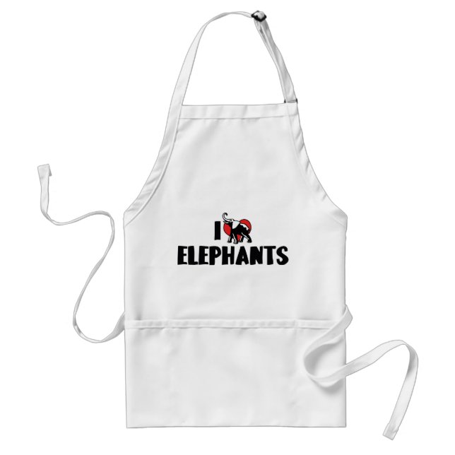 I Liebe Herzelementare - Elefant Lover Schürze (Vorne)