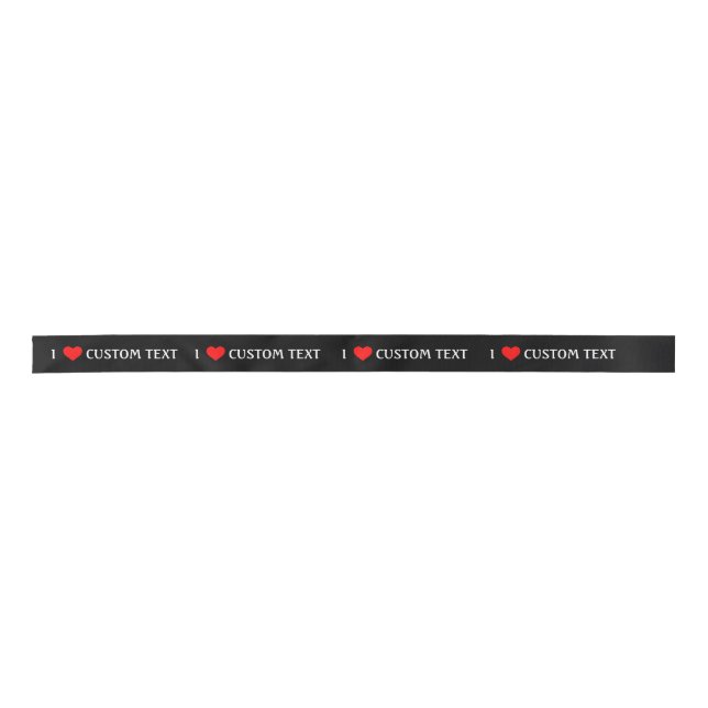I LIEBE HERZEN CUSTOM TEXT GIFT Name Satinband (Vorderseite)