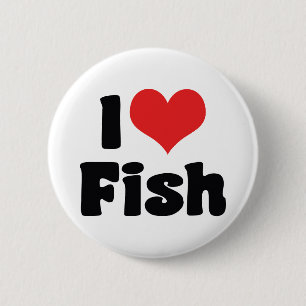 I Liebe Herzenfisch - Aquarium Liebhaber Button