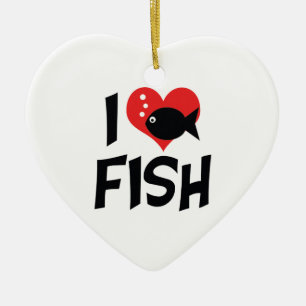 I Liebe Herzenfisch - Aquarium Liebhaber Keramikornament