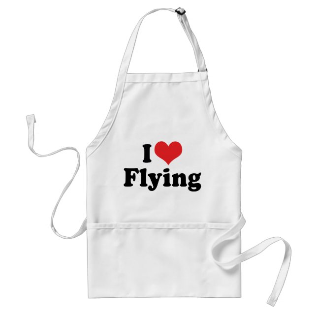 I Liebe Herzfliegen - Flugzeug im Hintergrund Schürze (Vorne)