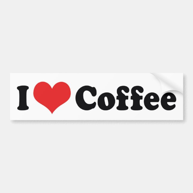I Liebe Herzkaffee - Java Coffein Lover Autoaufkleber (Vorne)
