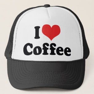 I Liebe Herzkaffee - Java Coffein Lover Truckerkappe