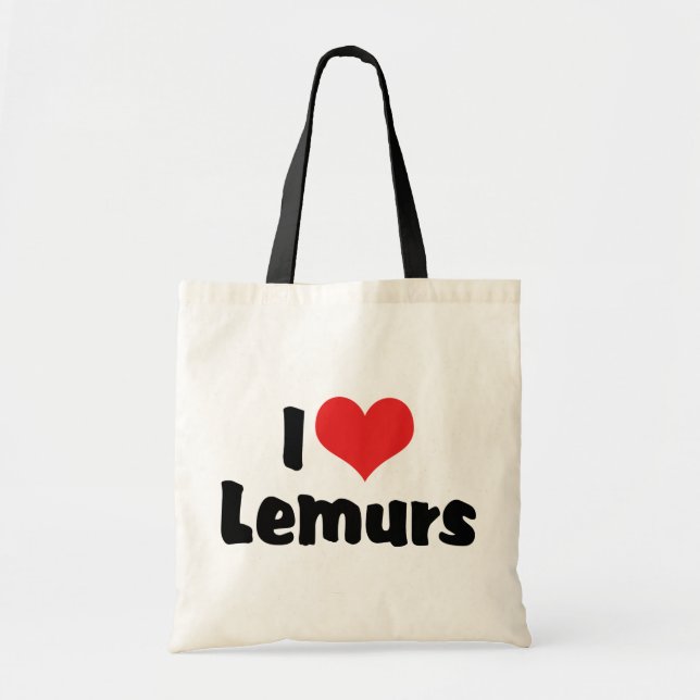 I Liebe Herzlemurs Tragetasche (Vorne)