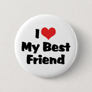 I Liebe Herzlich Willkommen bei mir - BESTE FREUND Button
