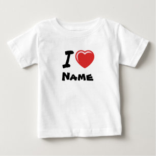 I Liebe Herzlicher Individuelle Name Baby T-shirt