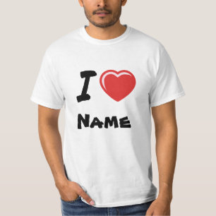 I Liebe Herzlicher Individuelle Name T-Shirt