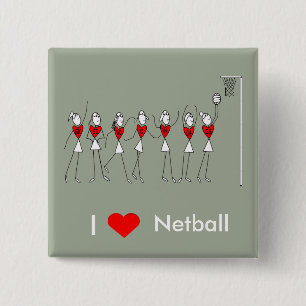 I Liebe-HerzNetball Button