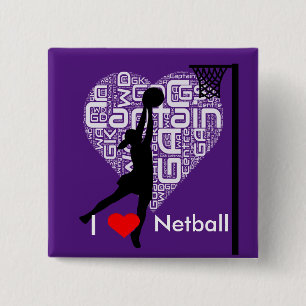 I Liebe-HerzNetball Button