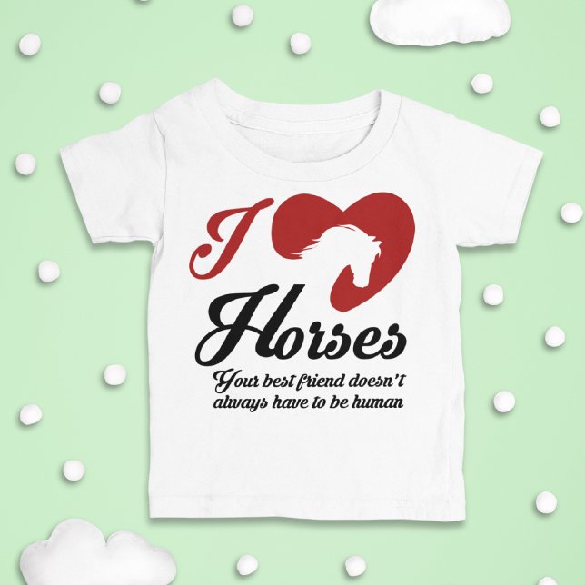 I Liebe/Herzpferde Baby T-shirt (Von Creator hochgeladen)