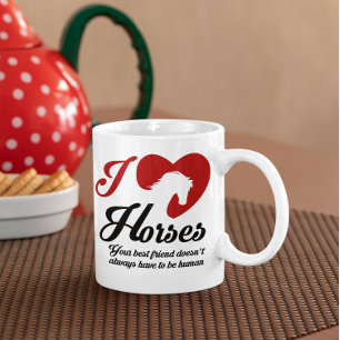 I Liebe/Herzpferde Tasse