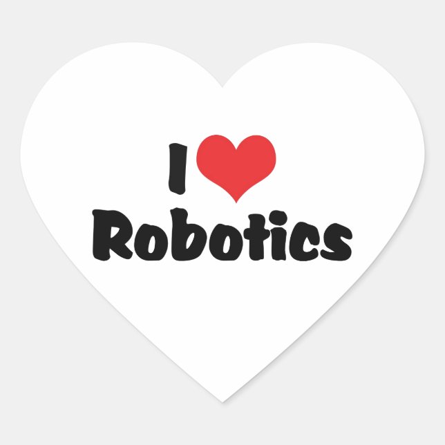 I Liebe Herzrobotik - Roboter Lover Herz-Aufkleber (Vorderseite)