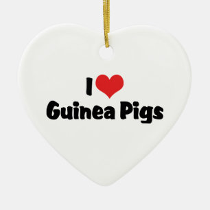 I Liebe Herzschweine Guinea Keramik Ornament