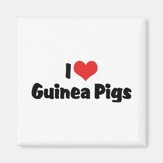 I Liebe Herzschweine Guinea Magnet (Vorne)