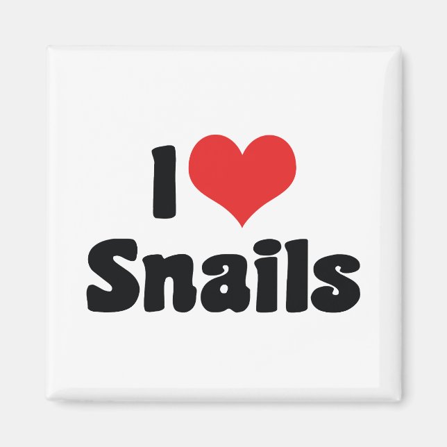 I Liebe Herzsnails Magnet (Vorne)