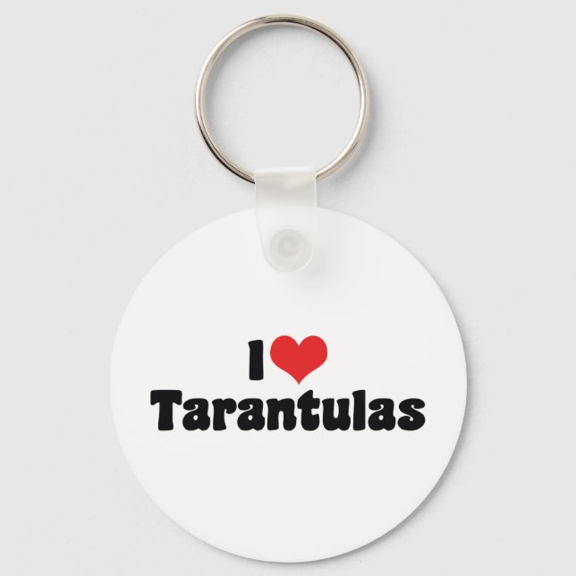 I Liebe Herzspinnen Schlüsselanhänger (Vorderseite)