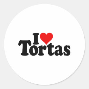 I Liebe Herztortas Runder Aufkleber