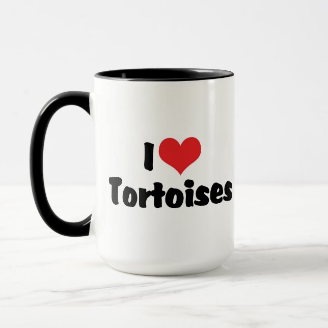 I Liebe Herztortoises - Schildkröte Tasse (Links)
