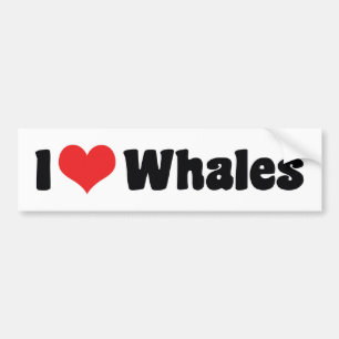 I Liebe Herzwale - Whale Lover Autoaufkleber