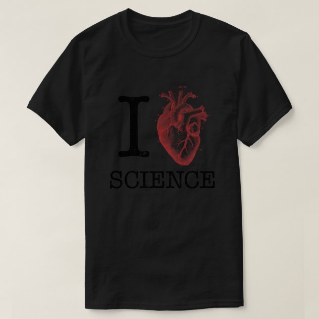 I Liebe Herzwissenschaft - Biologie Anatomie Illus T-Shirt (Design vorne)