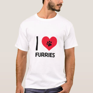 I Liebe Herzzorn Zorn Druckfarben Niedliche Tiere T-Shirt