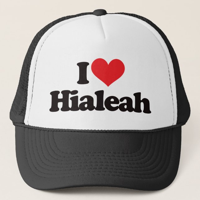 I Liebe Hialeah Truckerkappe (Vorderseite)