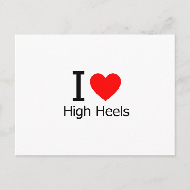 I Liebe High Heels Postkarte (Vorderseite)