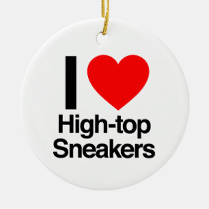 i Liebe High-Top-Sneaker Keramik Ornament