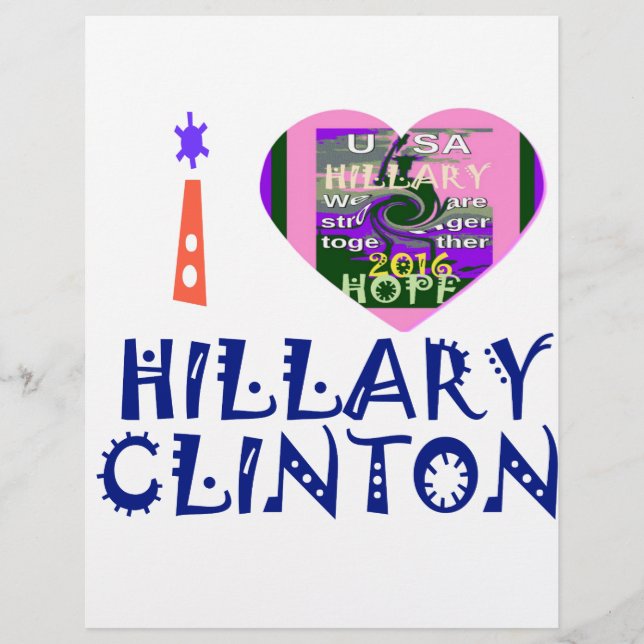 I Liebe Hillary Clinton für US-Präsident Heart (Vorderseite)