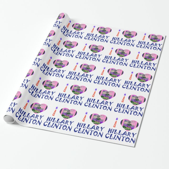 I Liebe Hillary Clinton für US-Präsident Heart Geschenkpapier (Ungerollt)