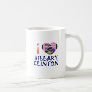 I Liebe Hillary Clinton für US-Präsident Heart Kaffeetasse