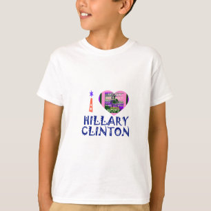 I Liebe Hillary Clinton für US-Präsident Heart T-Shirt