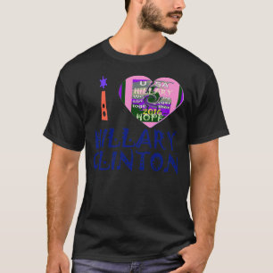 I Liebe Hillary Clinton für US-Präsident Heart T-Shirt