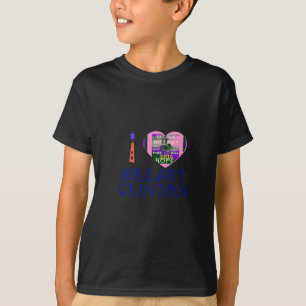 I Liebe Hillary Clinton für US-Präsident Heart T-Shirt