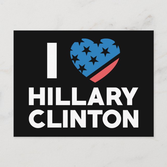 I Liebe Hillary Clinton Postkarte (Vorderseite)