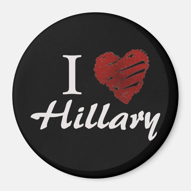 I Liebe Hillary Magnet (Vorne)