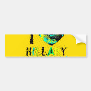 I Liebe Hillary USA Art Print Autoaufkleber
