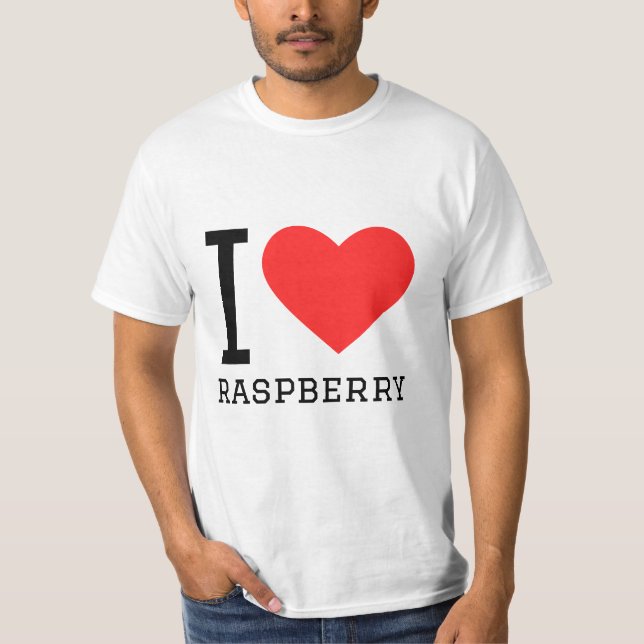 I Liebe Himbeere T-Shirt (Vorderseite)