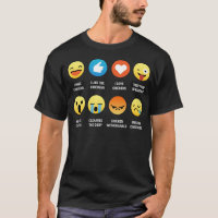 I Liebe-Hinterhof-Hühner Emoji Emoticon-T-Shirt