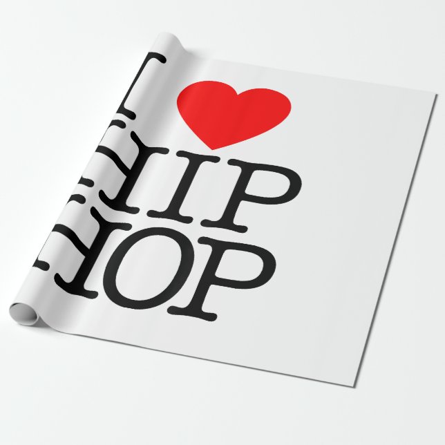 I Liebe Hip Hop (Herz) - Rap und Hip Hop Fan Geschenkpapier (Ungerollt)