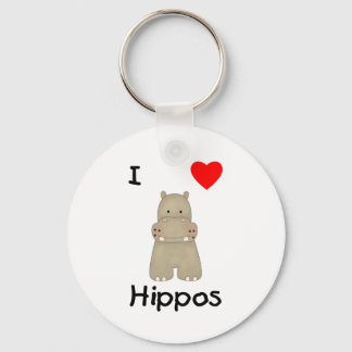 I Liebe Hippos (3) Schlüsselanhänger