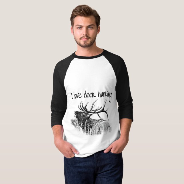I Liebe Hirschjagd T-Shirt (Vorne ganz)