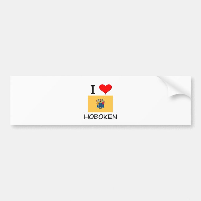 I Liebe Hoboken New-Jersey Autoaufkleber (Vorne)