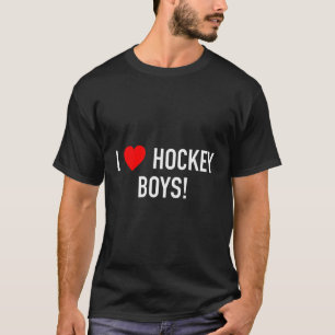 I Liebe Hockey Boys Graphic Novelty Fun Vintag Sty T-Shirt