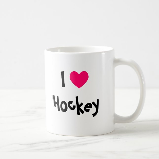 I Liebe Hockey Kaffeetasse (Rechts)