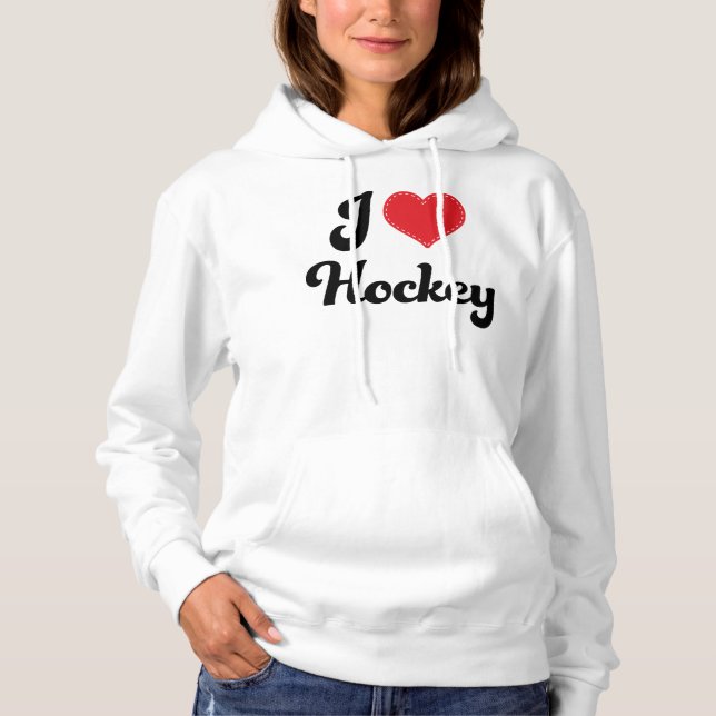 I Liebe Hockey Ladys Hoodie (Vorderseite)