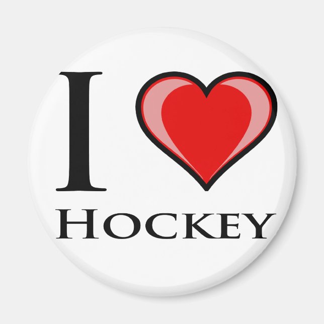 I Liebe Hockey Magnet (Vorne)
